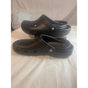 Black Classic Crocs‎ Adjustable Heal Strap- Right Shoe Is a 13 & Left Shoe is 15